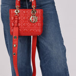Dior 2018 Ruby Calfskin Cannage My ABCDior Small Lady - FashioNica