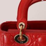 Dior 2018 Ruby Calfskin Cannage My ABCDior Small Lady - FashioNica