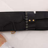 Dior 2018 Saddle Grommet Wide Belt 75 - FashioNica