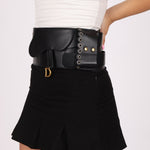 Dior 2018 Saddle Grommet Wide Belt 75 - FashioNica