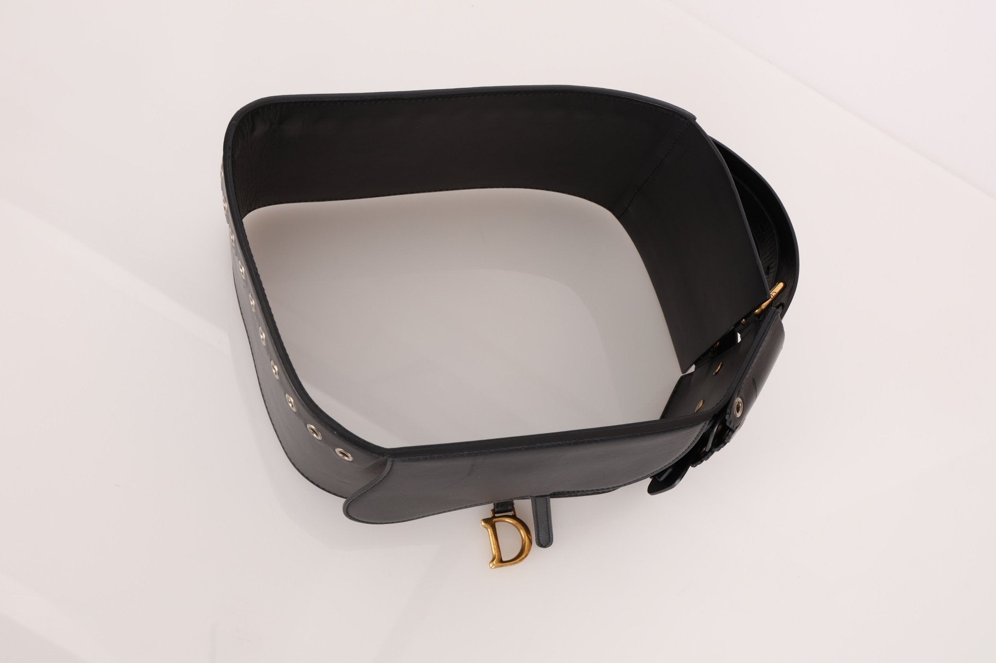 Dior 2018 Saddle Grommet Wide Belt 75 - FashioNica