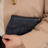 Dior 2019 Calfskin Grained Saddle Pouch - FashioNica