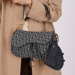 Dior 2019 Calfskin Grained Saddle Pouch - FashioNica