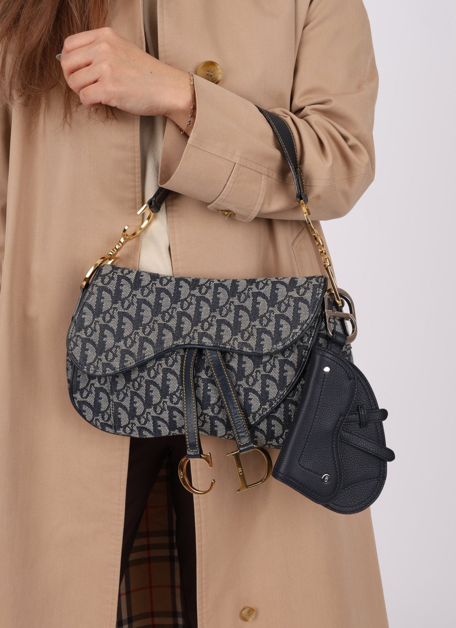 Dior 2019 Calfskin Grained Saddle Pouch - FashioNica