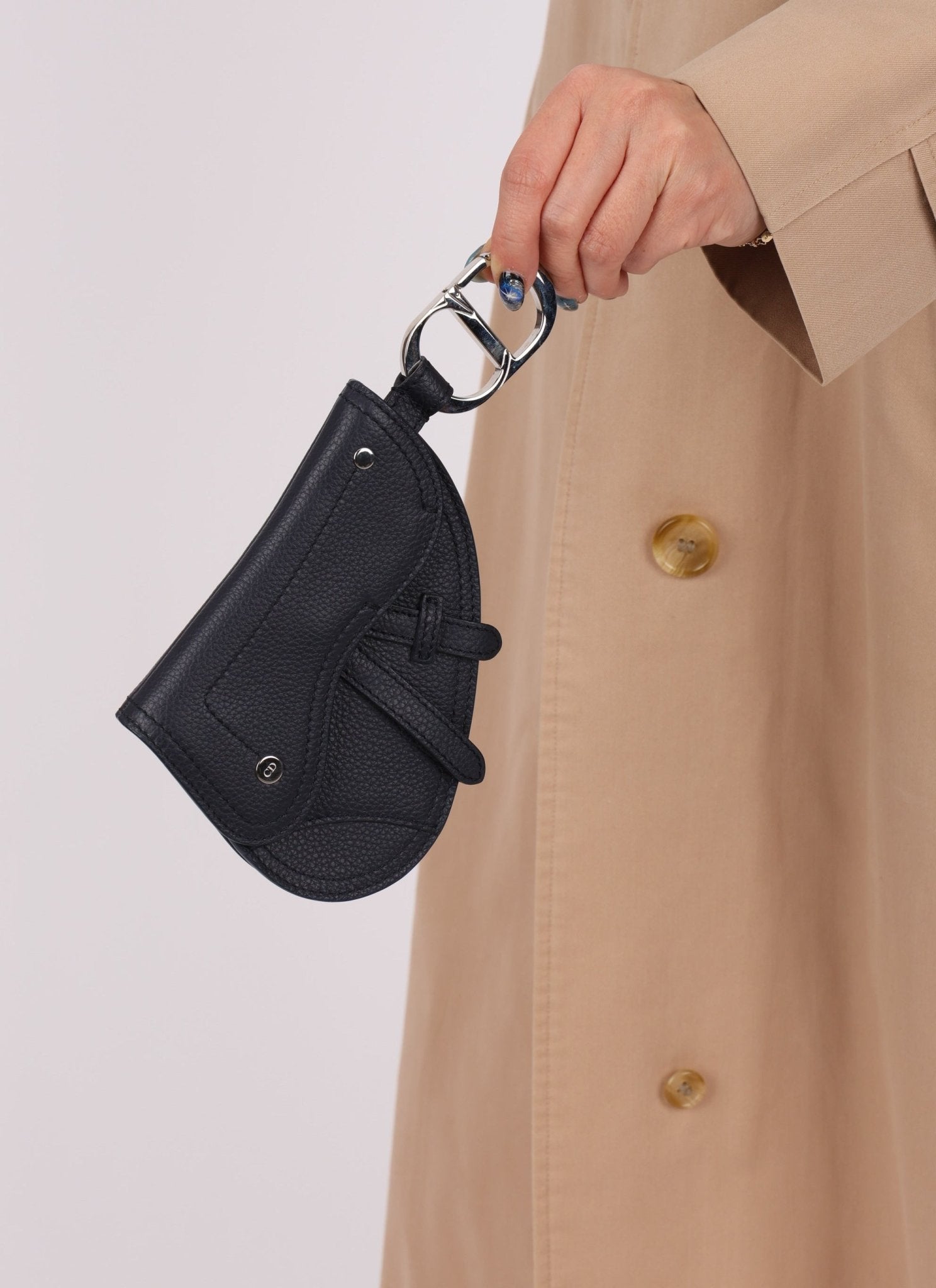 Dior 2019 Calfskin Grained Saddle Pouch - FashioNica