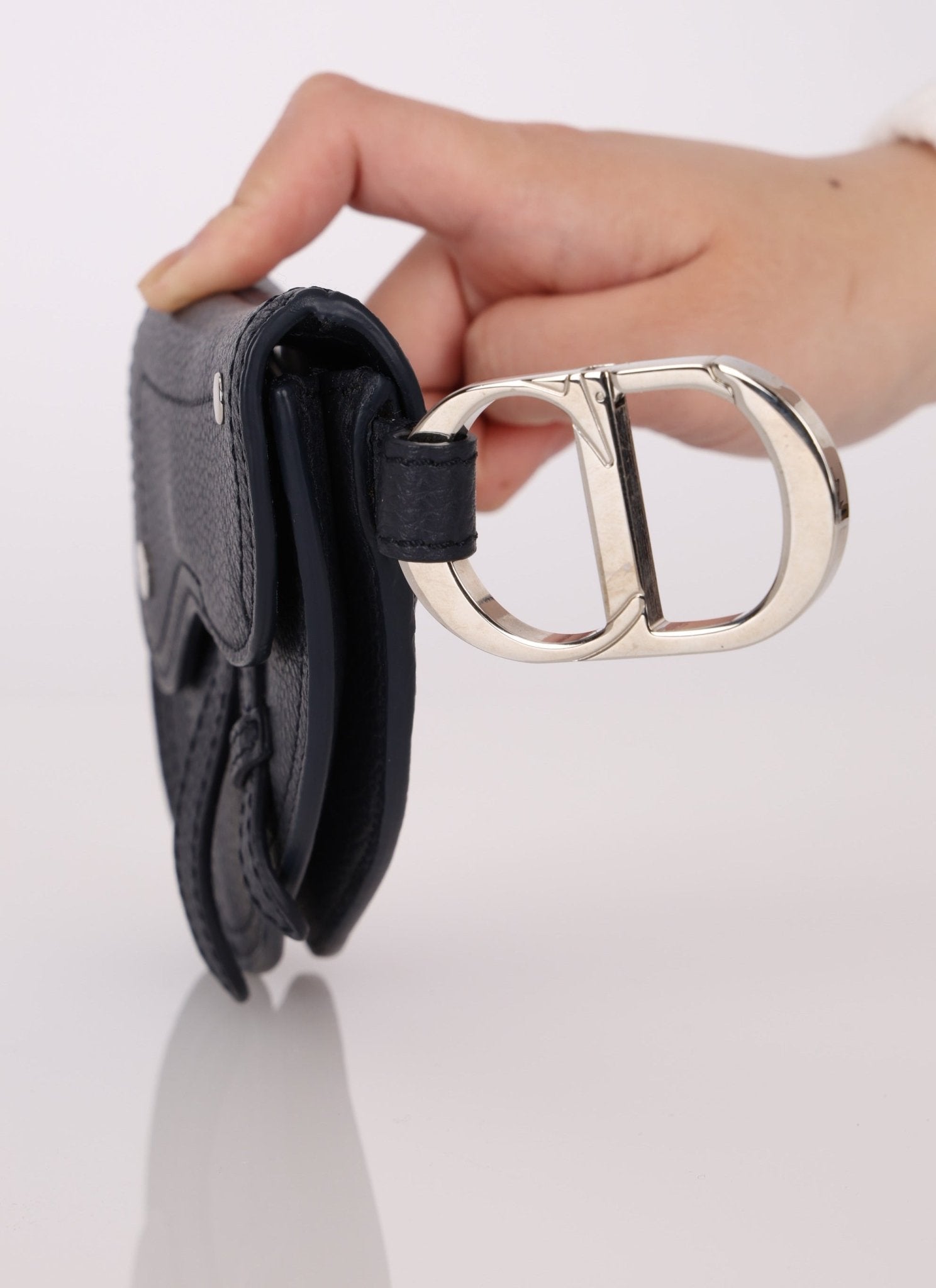 Dior 2019 Calfskin Grained Saddle Pouch - FashioNica