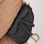 Dior 2019 Grained Leather Mini Saddle w/ Guitar Strap - FashioNica
