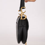 Dior 2019 Grained Leather Mini Saddle w/ Guitar Strap - FashioNica