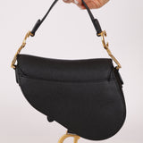 Dior 2019 Grained Leather Mini Saddle w/ Guitar Strap - FashioNica