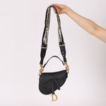 Dior 2019 Grained Leather Mini Saddle w/ Guitar Strap - FashioNica