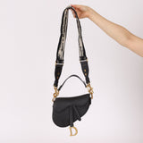Dior 2019 Grained Leather Mini Saddle w/ Guitar Strap - FashioNica