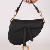 Dior 2019 Grained Leather Mini Saddle w/ Guitar Strap - FashioNica