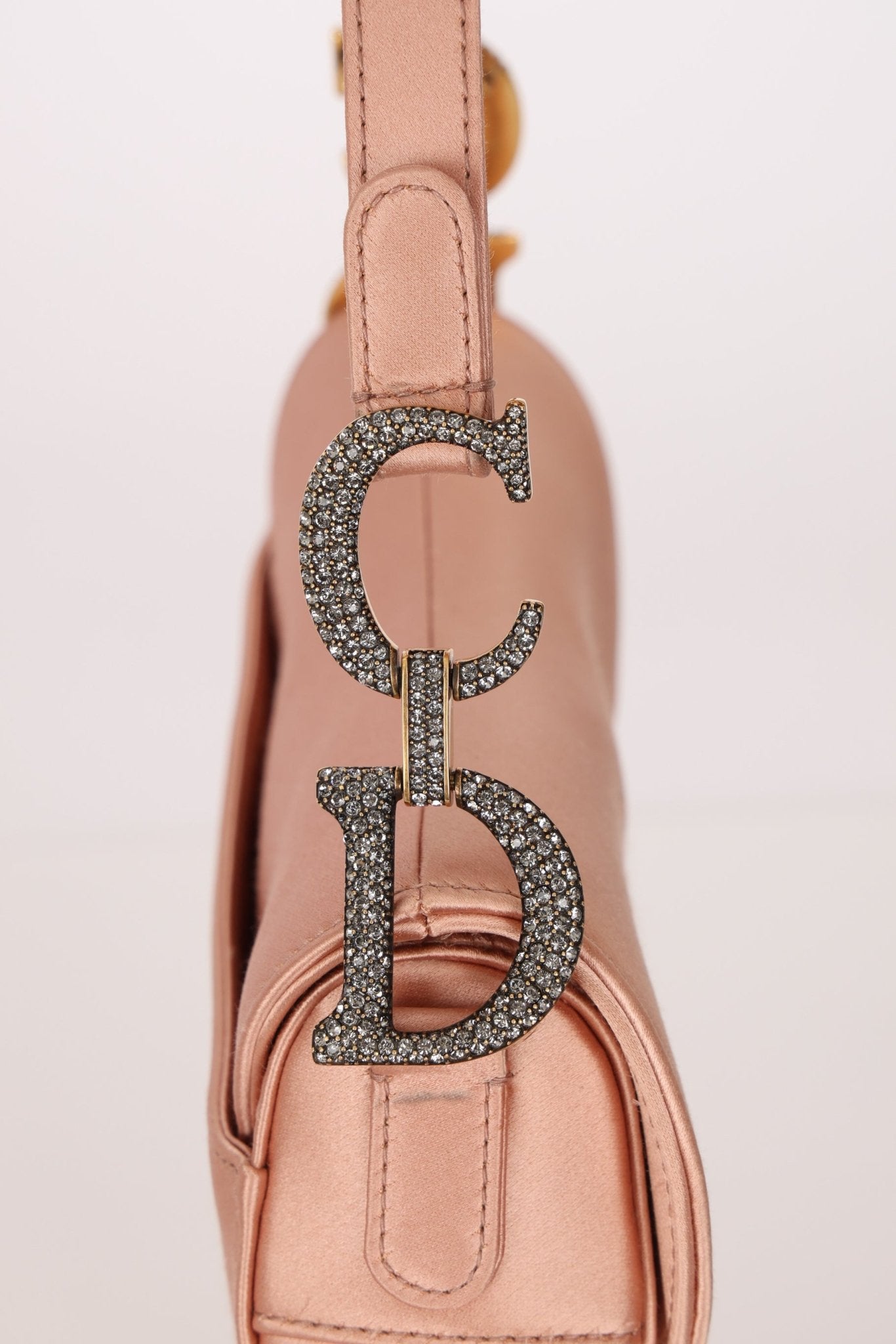 Dior 2019 Light Pink Satin Mini Saddle Bag - FashioNica