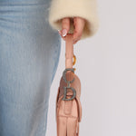 Dior 2019 Light Pink Satin Mini Saddle Bag - FashioNica