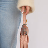 Dior 2019 Light Pink Satin Mini Saddle Bag - FashioNica
