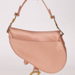 Dior 2019 Light Pink Satin Mini Saddle Bag - FashioNica