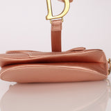 Dior 2019 Light Pink Satin Mini Saddle Bag - FashioNica