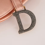 Dior 2019 Light Pink Satin Mini Saddle Bag - FashioNica