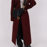 Dior 2019 Oblique Black Medium Saddle w Dior Guitar Strap - FashioNica