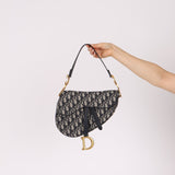 Dior 2019 Oblique Medium Saddle with Dior Guitar Strap - FashioNica
