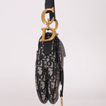 Dior 2019 Oblique Medium Saddle with Dior Guitar Strap - FashioNica