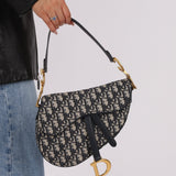 Dior 2019 Oblique Medium Saddle with Dior Guitar Strap - FashioNica