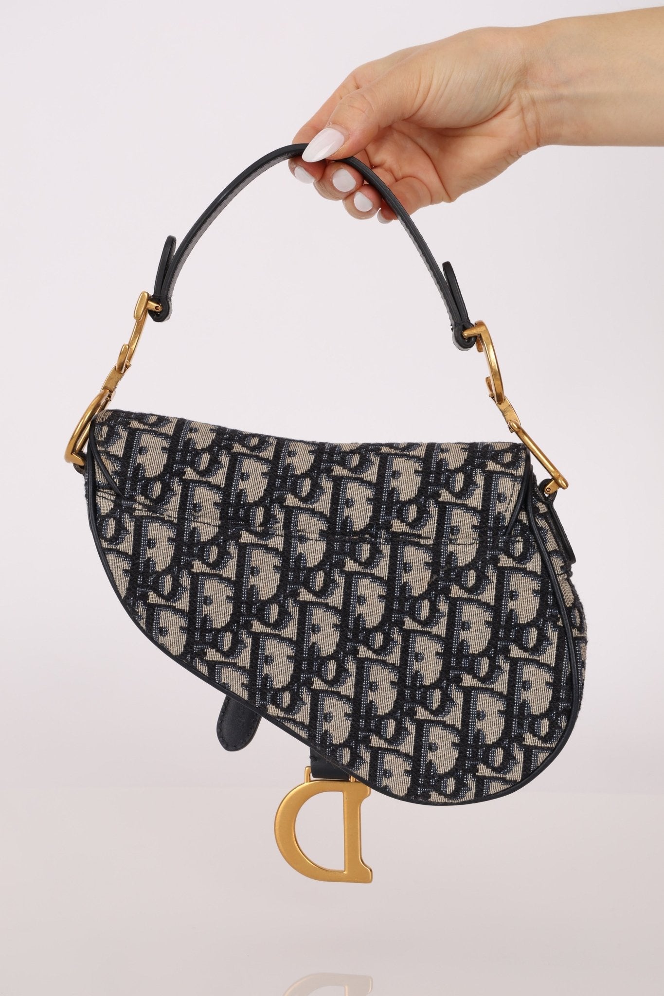 Dior 2019 Oblique Mini Saddle Bag with Guitar Strap - FashioNica