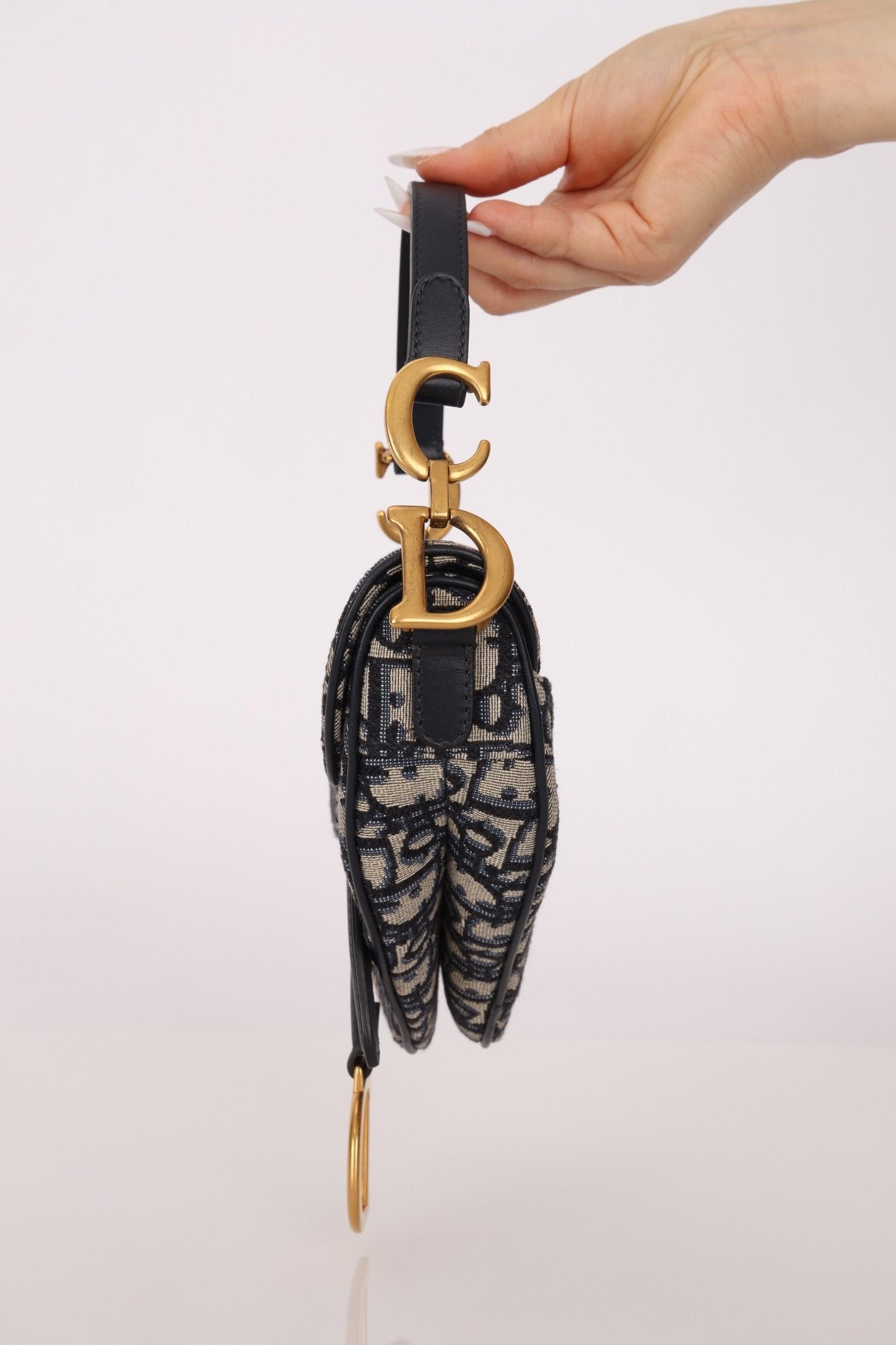 Dior 2019 Oblique Mini Saddle Bag with Guitar Strap - FashioNica