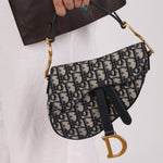 Dior 2019 Oblique Mini Saddle Bag with Guitar Strap - FashioNica