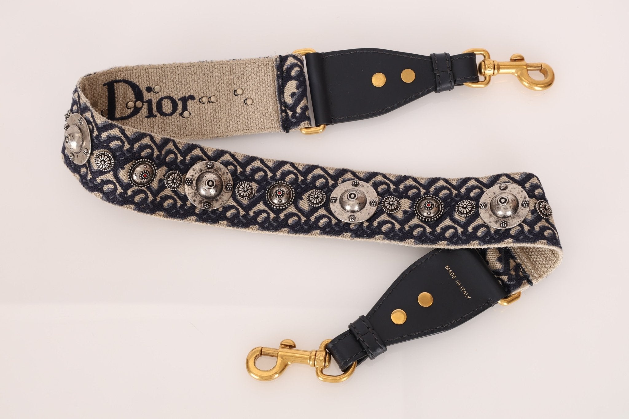 Dior 2019 Oblique Mini Saddle Bag with Guitar Strap - FashioNica