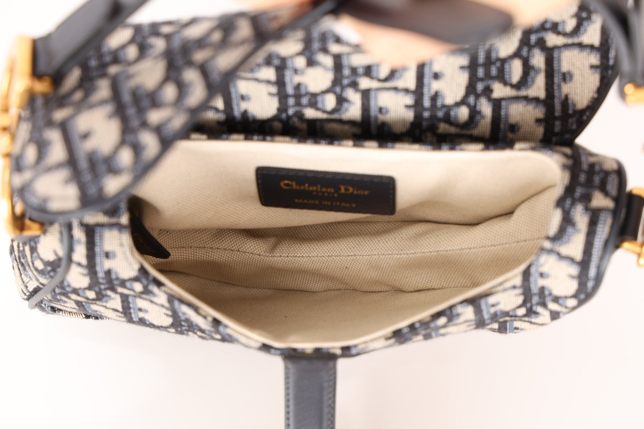 Dior 2019 Oblique Mini Saddle Bag with Guitar Strap - FashioNica