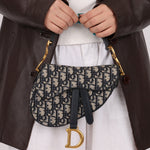 Dior 2019 Oblique Mini Saddle Bag with Guitar Strap - FashioNica