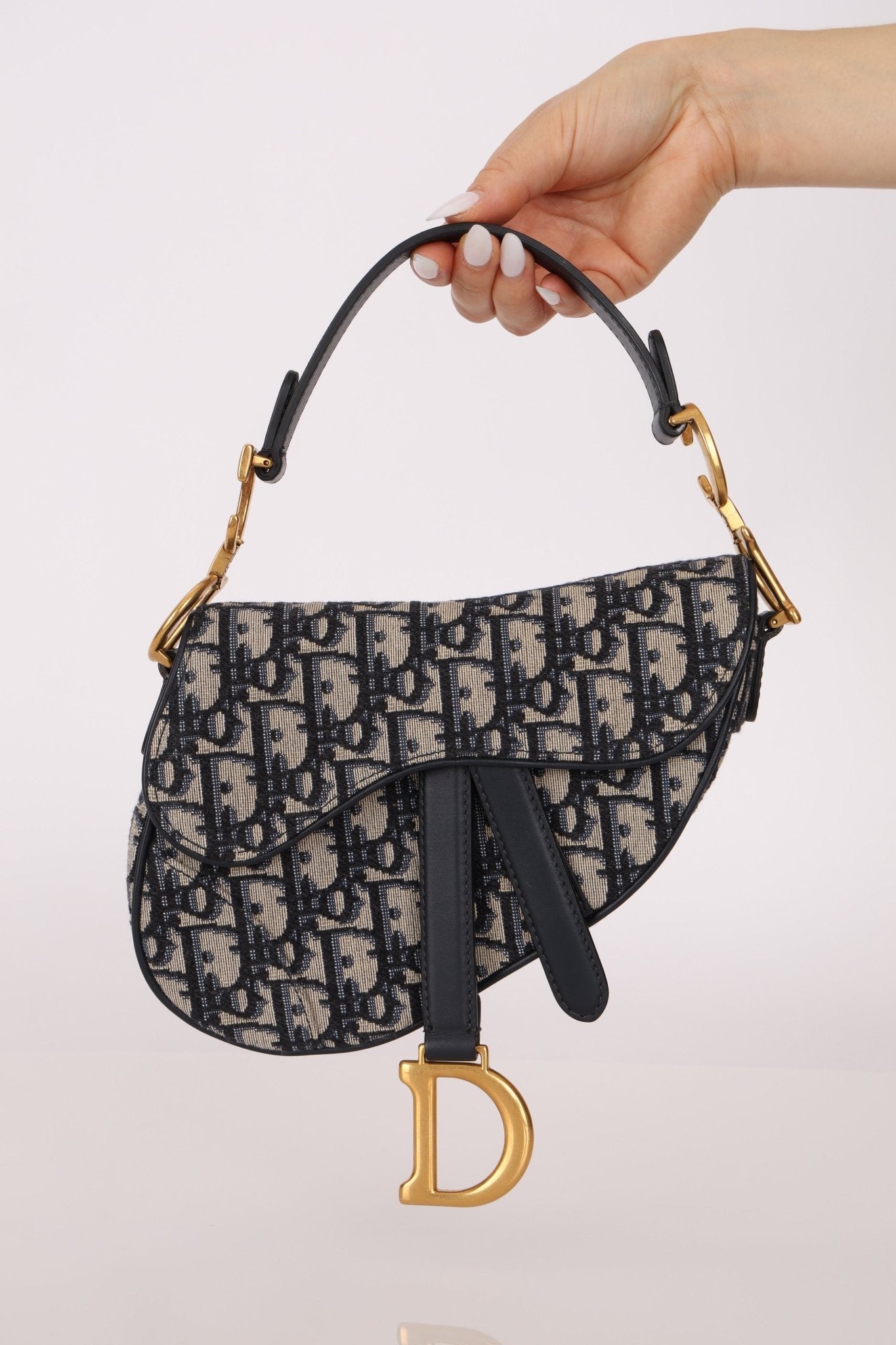 Dior 2019 Oblique Mini Saddle Bag with Guitar Strap - FashioNica