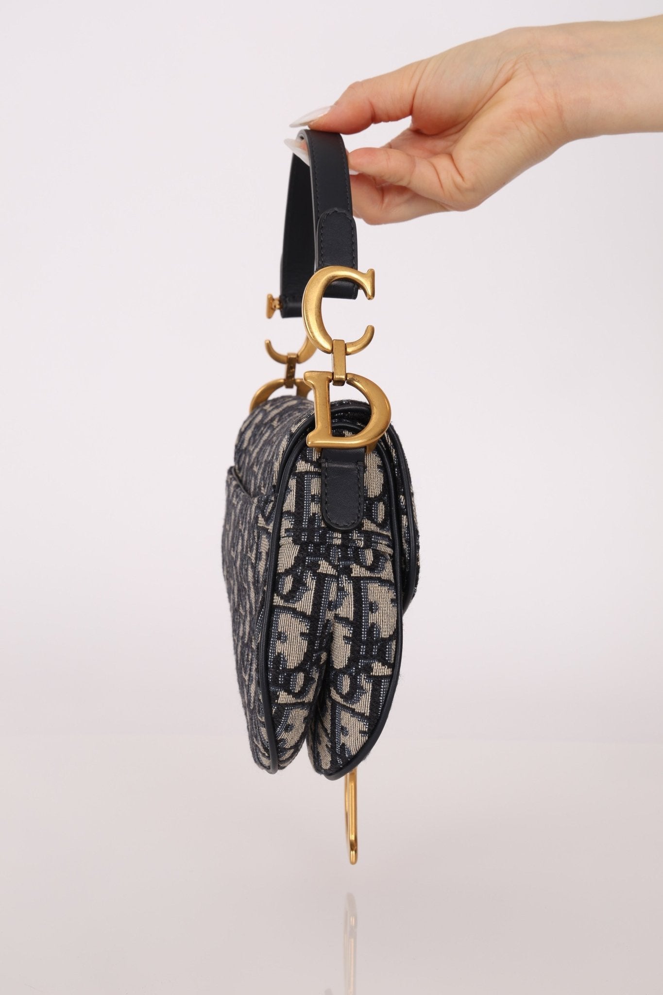 Dior 2019 Oblique Mini Saddle Bag with Guitar Strap - FashioNica