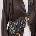 Dior 2019 Oblique Mini Saddle Bag with Guitar Strap - FashioNica