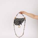 Dior 2019 Oblique Mini Saddle Bag with Guitar Strap - FashioNica