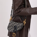 Dior 2019 Oblique Mini Saddle Bag with Guitar Strap - FashioNica