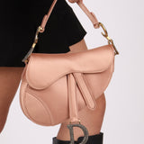 Dior 2019 Satin Blush Mini Saddle - FashioNica