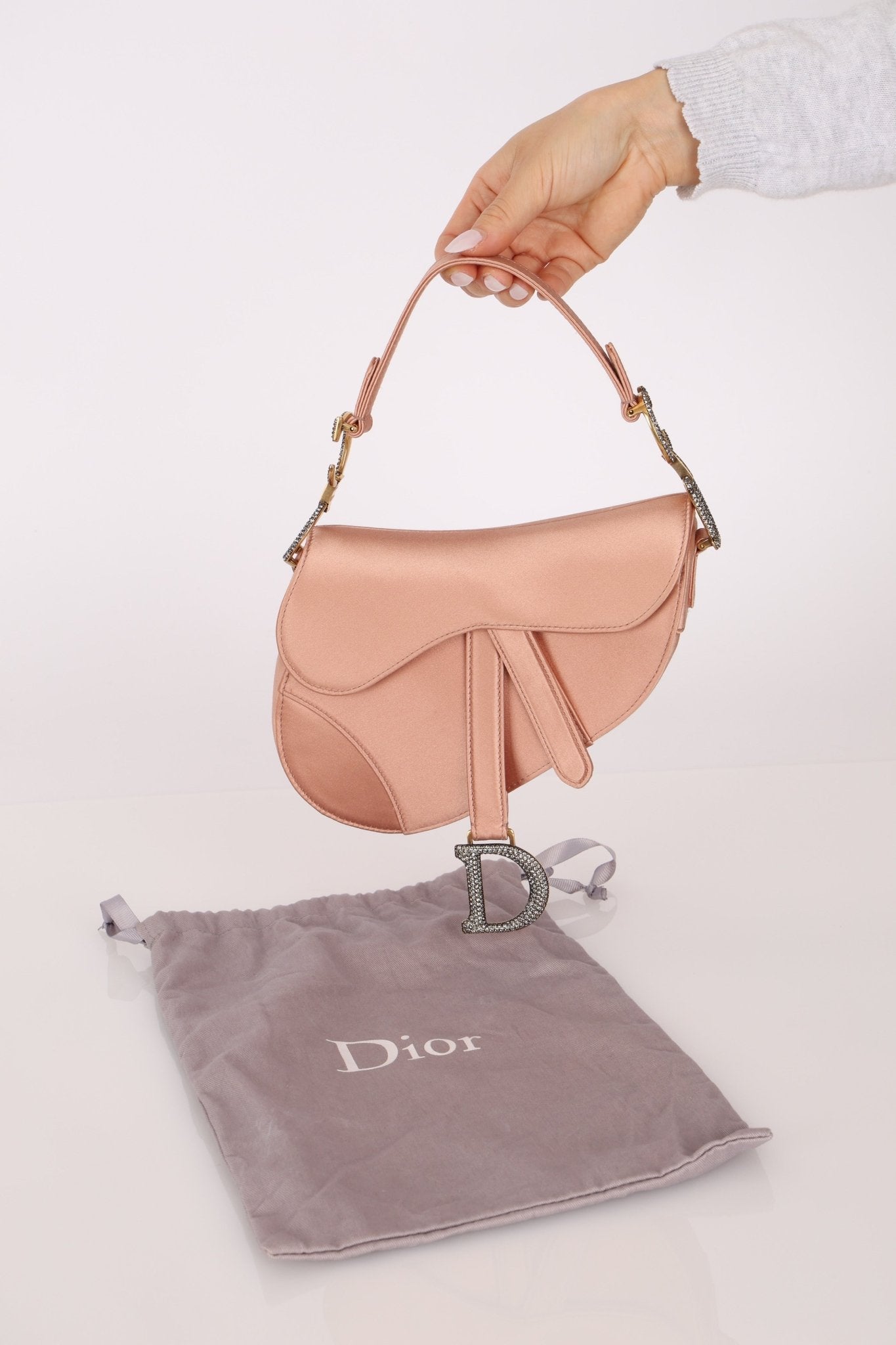 Dior 2019 Satin Blush Mini Saddle - FashioNica