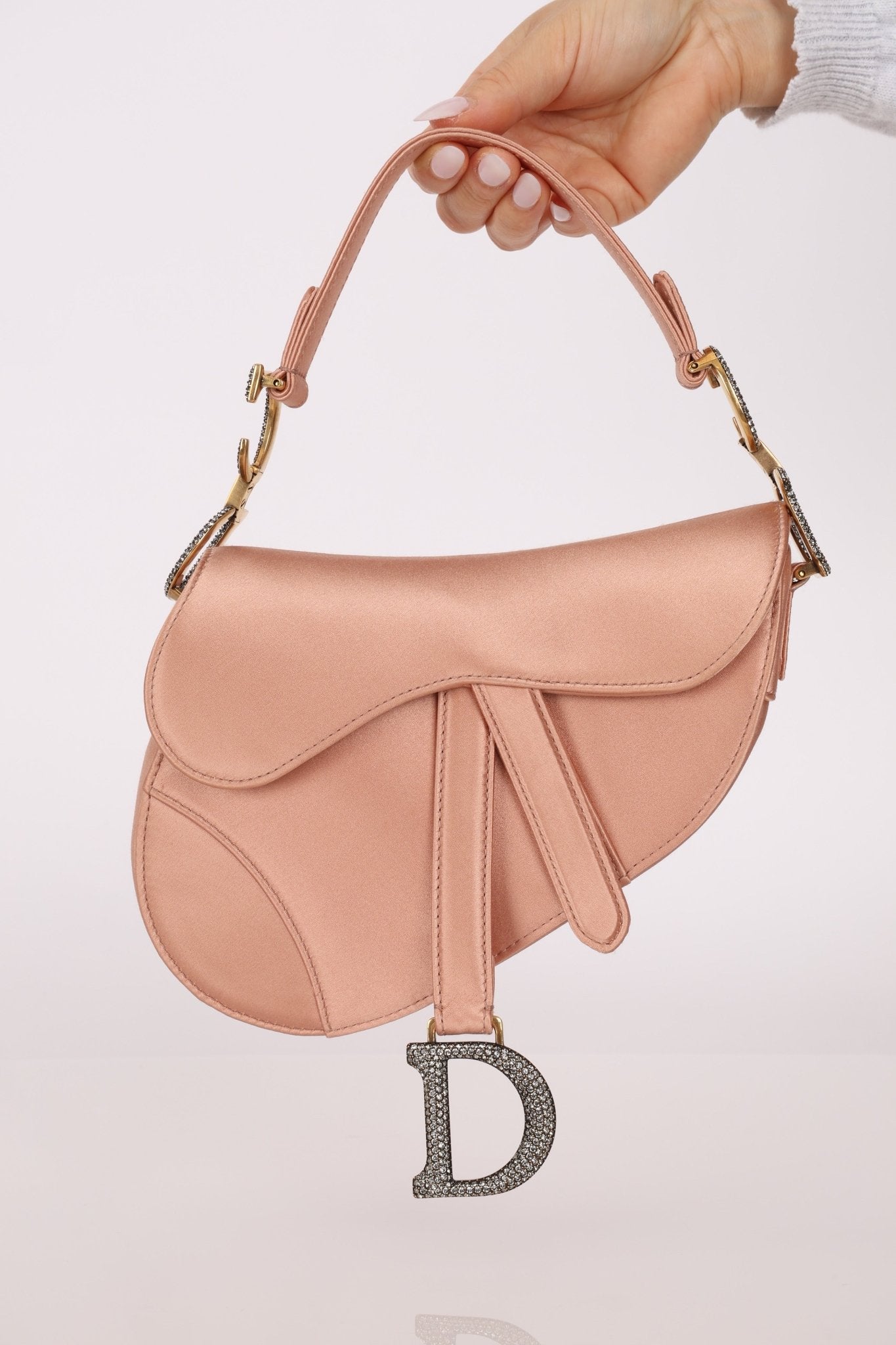 Dior 2019 Satin Blush Mini Saddle - FashioNica