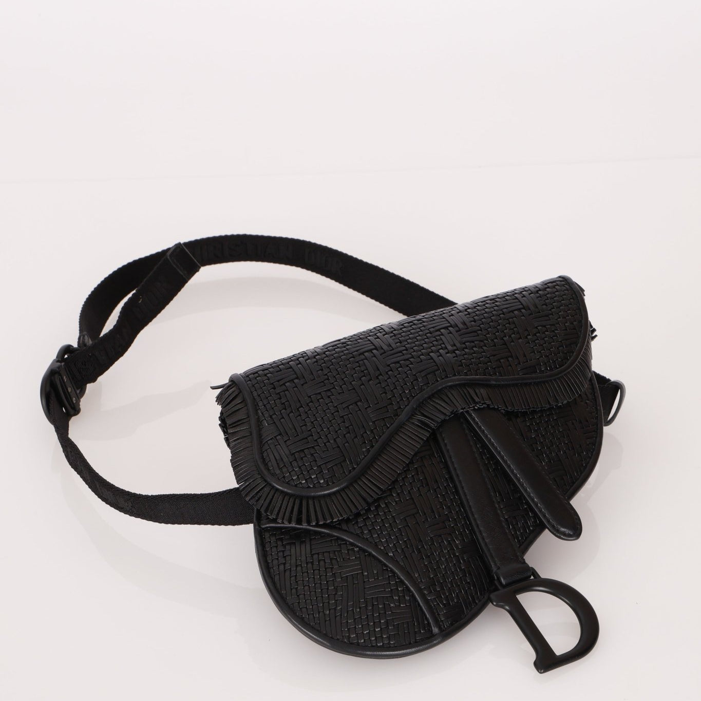 Dior 2019 Woven Saddle Belt Bag - FashioNica