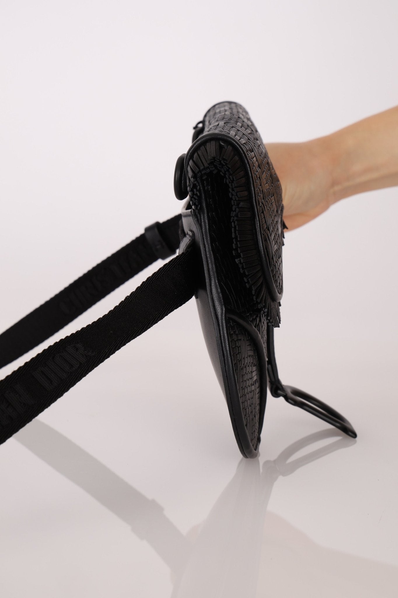 Dior 2019 Woven Saddle Belt Bag - FashioNica