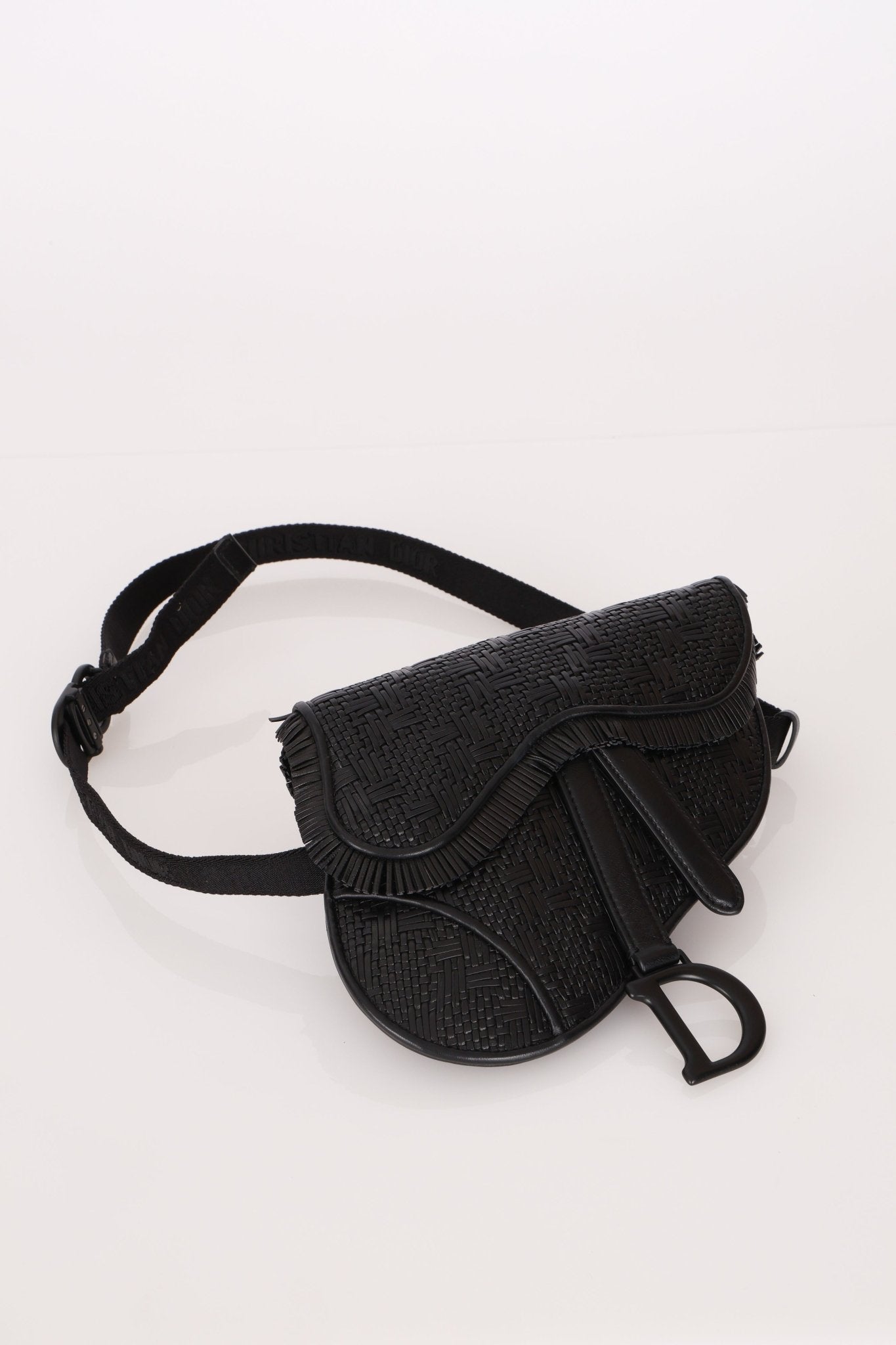 Dior 2019 Woven Saddle Belt Bag - FashioNica