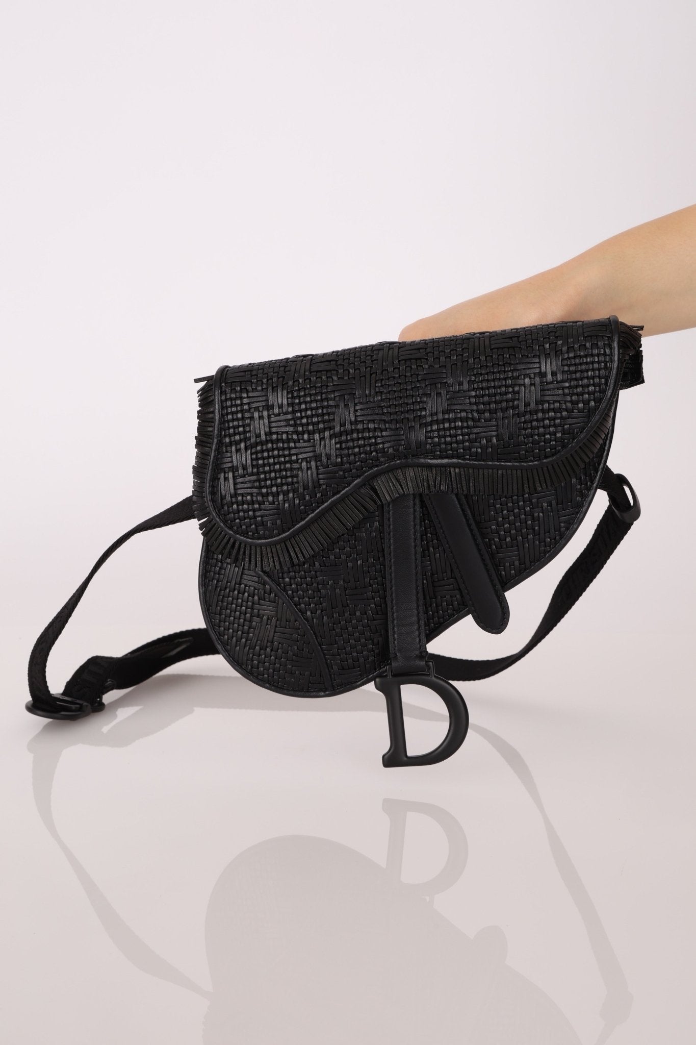 Dior 2019 Woven Saddle Belt Bag - FashioNica