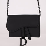 Dior 2020 Calfskin Ultra Matte Cardholder with Chain - FashioNica