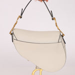Dior 2020 Grained Calfskin White Mini Saddle - FashioNica