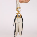 Dior 2020 Grained Calfskin White Mini Saddle - FashioNica