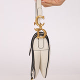 Dior 2020 Grained Calfskin White Mini Saddle - FashioNica