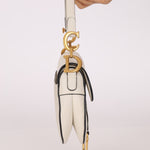 Dior 2020 Grained Calfskin White Mini Saddle - FashioNica
