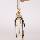Dior 2020 Grained Calfskin White Mini Saddle - FashioNica
